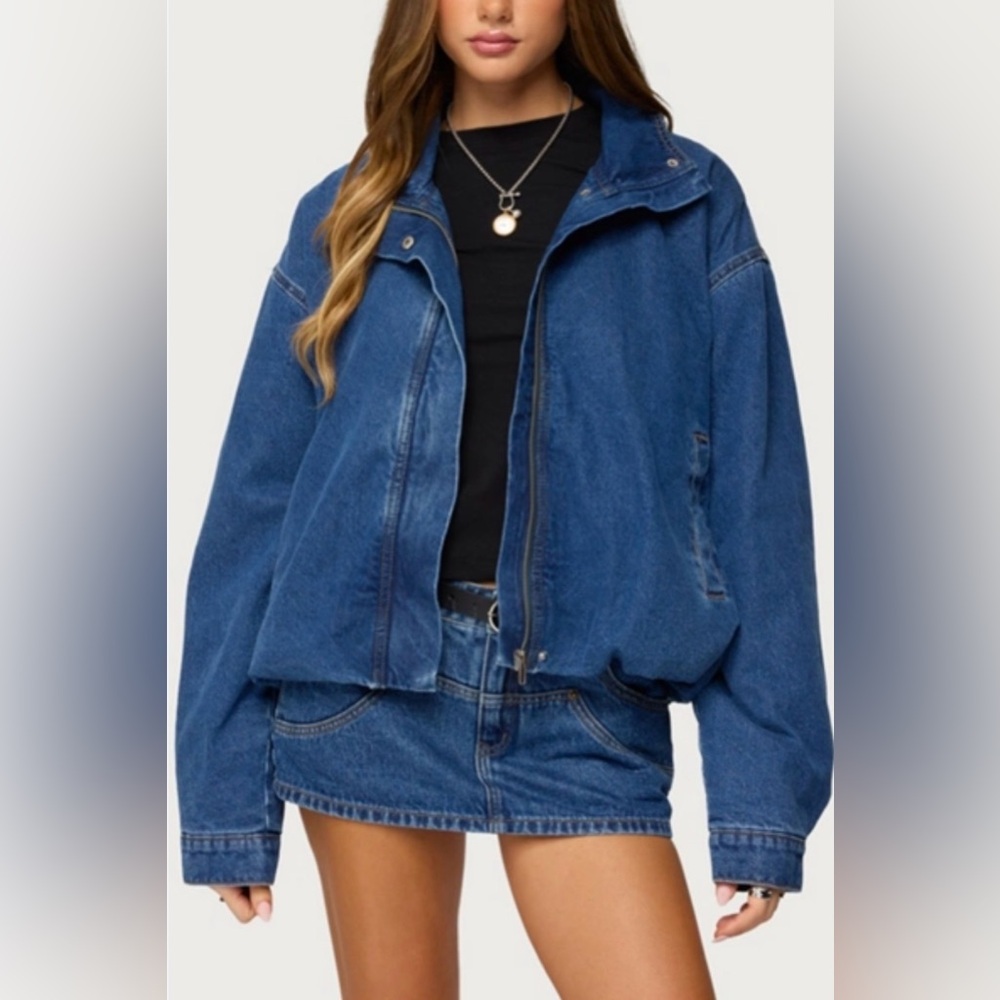 Edikted Oversized Denim Jacket - image 1